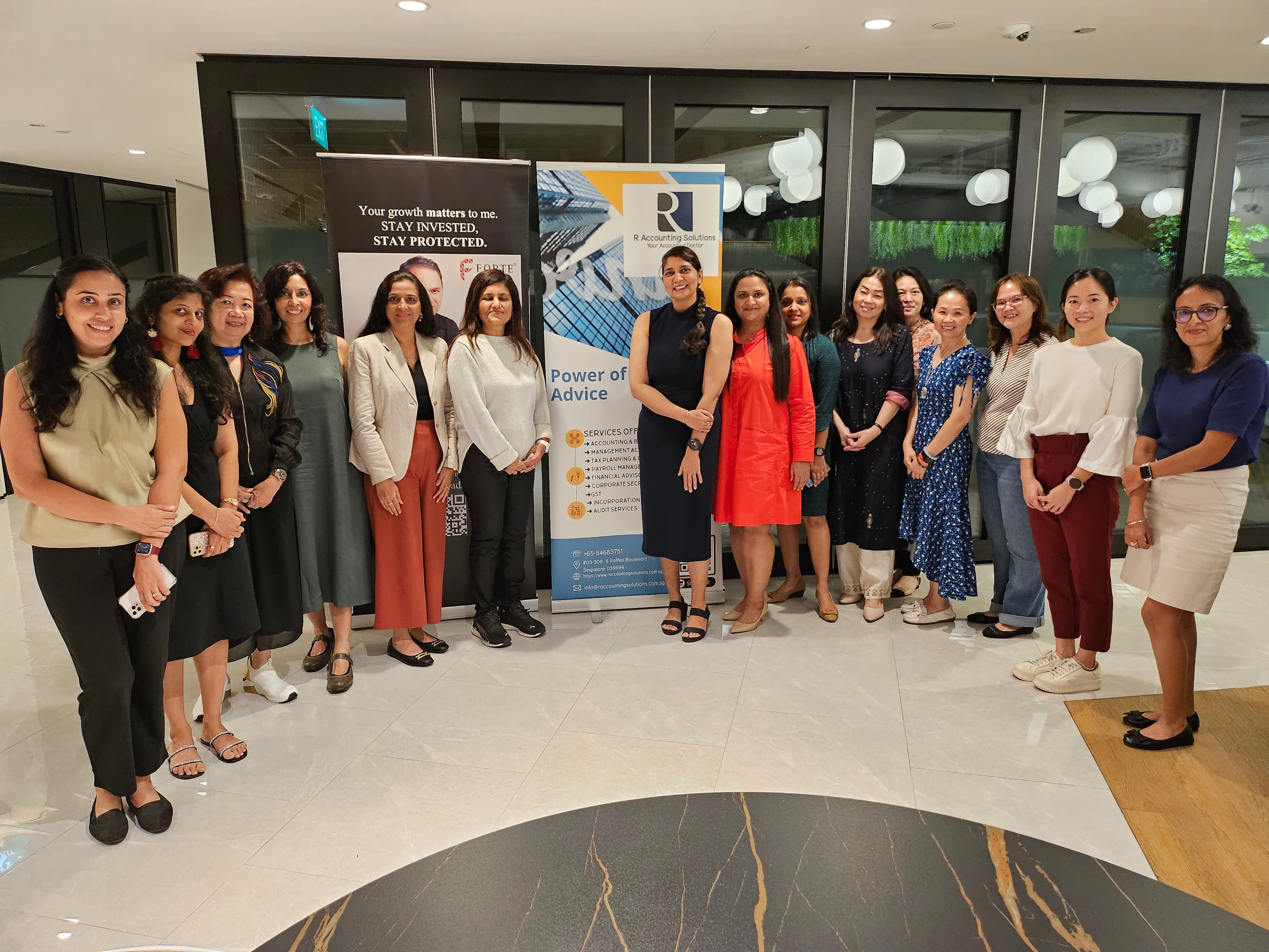 The R Accounting Solutions team at the Singapore office